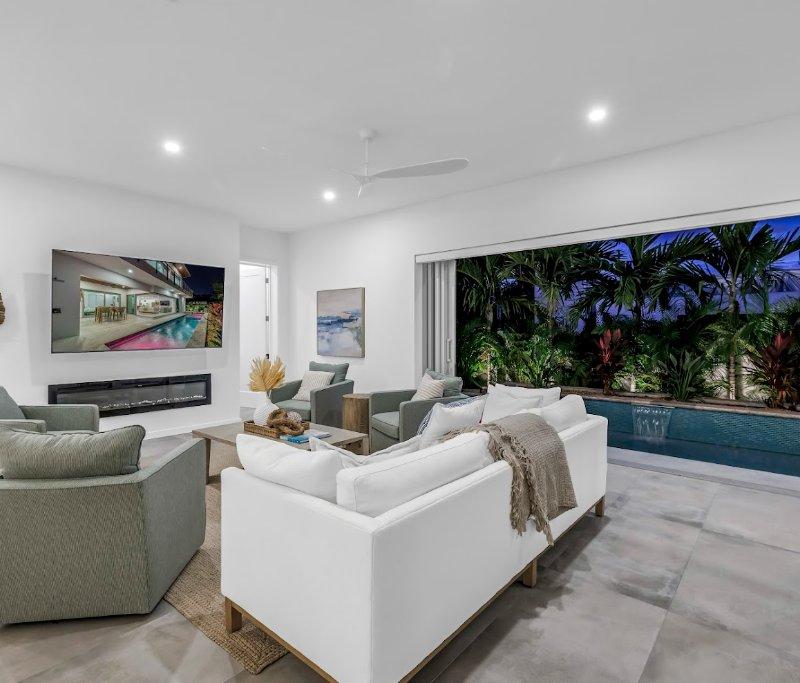 Luxury Sarasota vacation rental property exterior with modern design