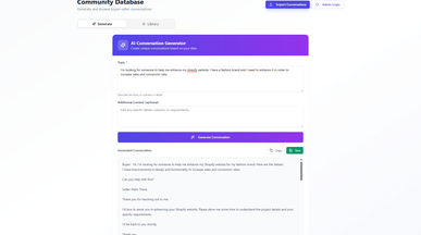 Conversation Studio template preview