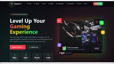 FreeVerse AI — Entertainment & Community Platform template preview