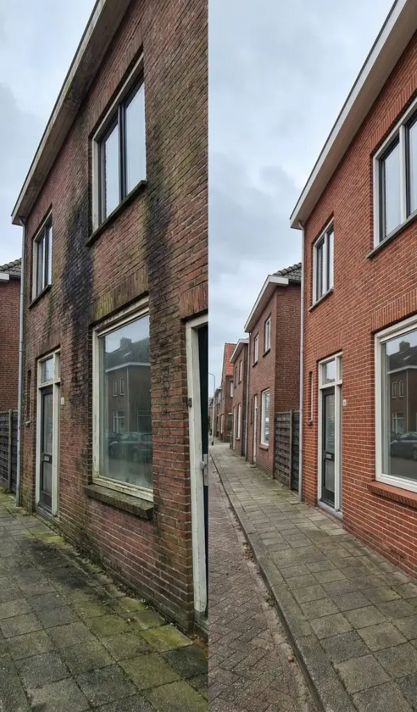 Gevelreiniging - Straatwoning