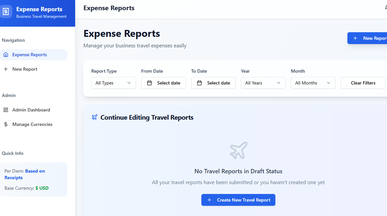 Business expenses Reimbursement template preview