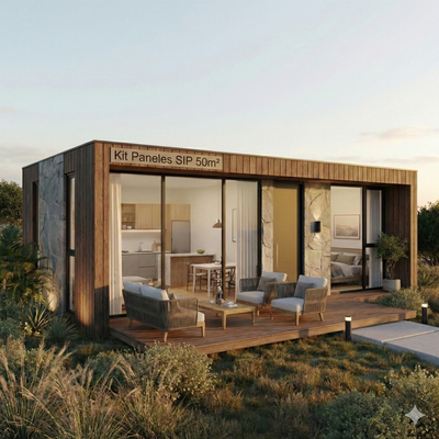 Kit Paneles SIP 50m² — Kit Modular Construcción Chile