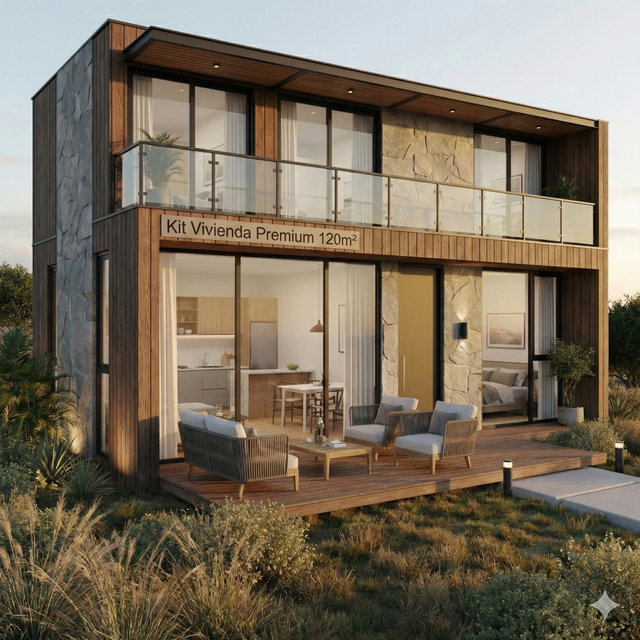 Kit Vivienda Premium 120m² — kit de construcción modular GO Construction Chile