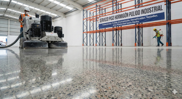 Servicio Piso Hormigón Pulido Industrial — accesorio y terminación de obra GO Construction Chile