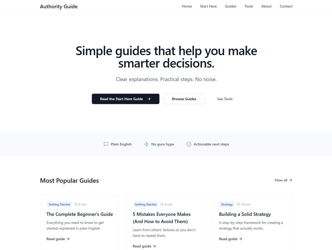 Affiliate Authority Starter template preview