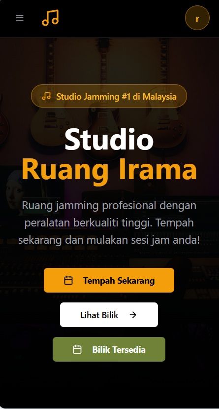 Music Studio Online Booking template preview