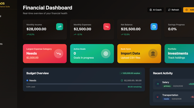 WealthOS template preview