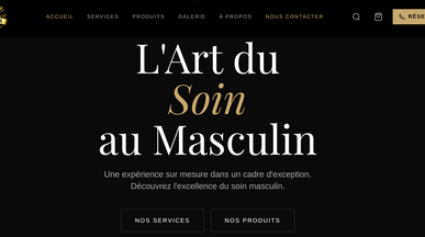 Business website with shop and booking template preview