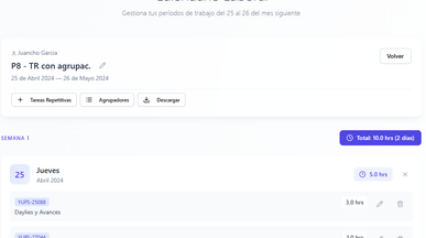 Calendario Laboral AE II template preview