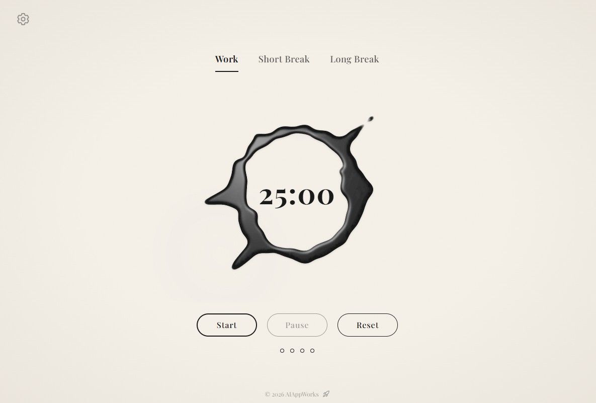 Living Liquid Pomodoro Timer  template preview