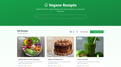 vegan recipes template preview