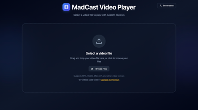 MadCast Video Player template preview
