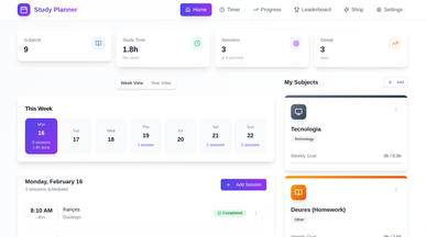 StudyTime template preview