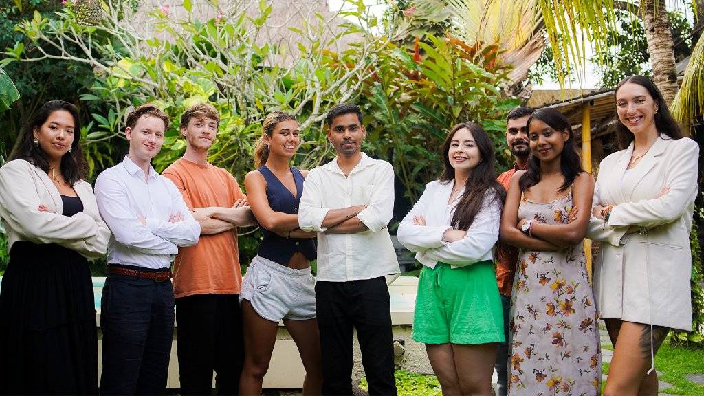 Young professionals building in Bali