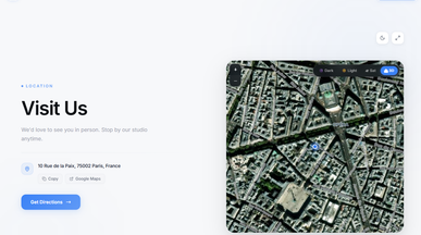 Company Location Section template preview