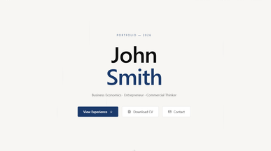 Professional Personal Website template preview