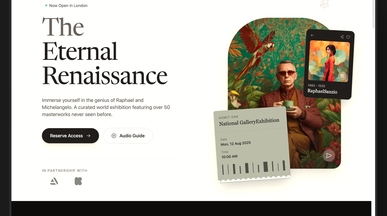 Meusuem Exhibition Landing Page template preview