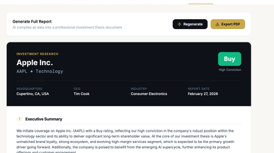 Investment Thesis Builder template preview