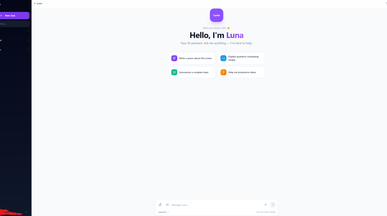 Luna - AI template preview