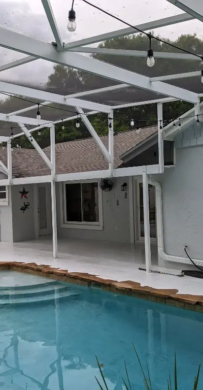 Screen enclosure pool cage washing results