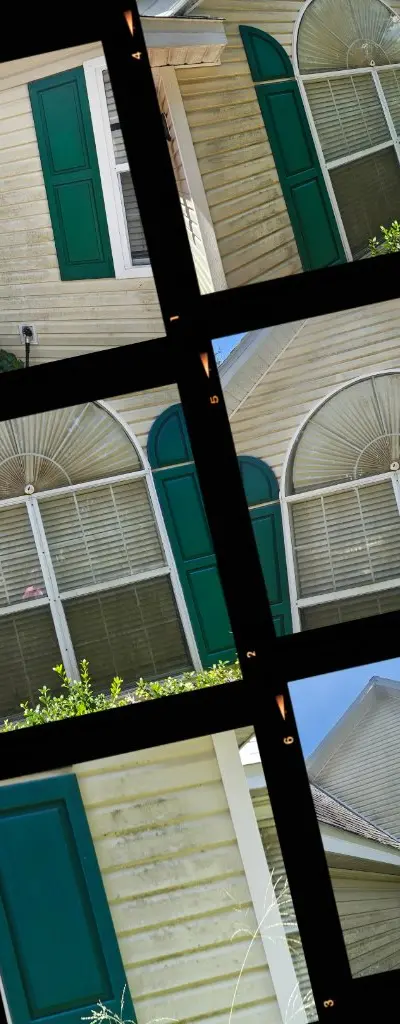 House siding cleaning collage Central Florida