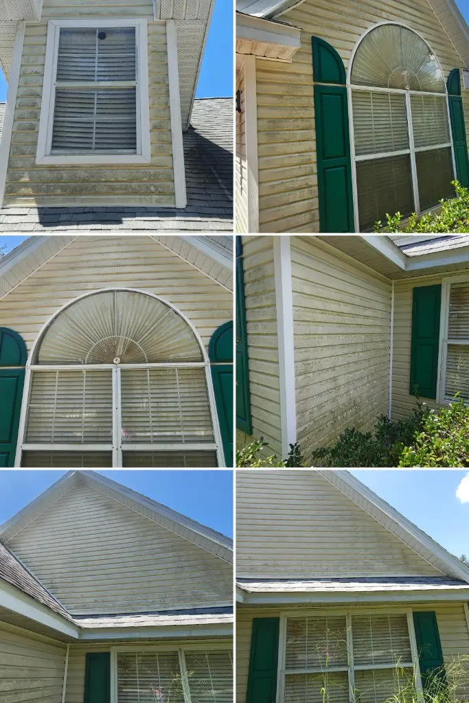 House siding softwash before and after in Clermont FL