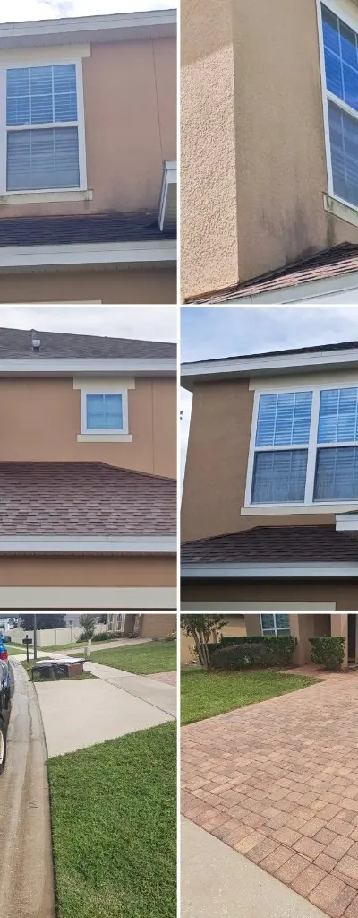 House exterior cleaning before and after apartment complex