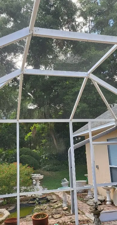 Pool cage enclosure cleaning Central Florida