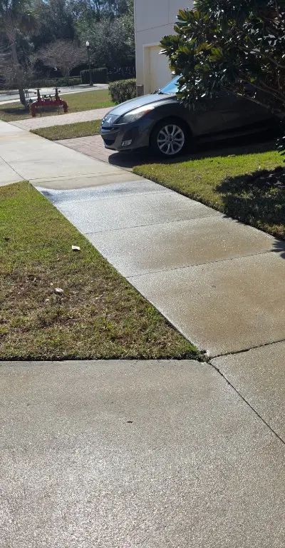 Sidewalk and curb cleaning results
