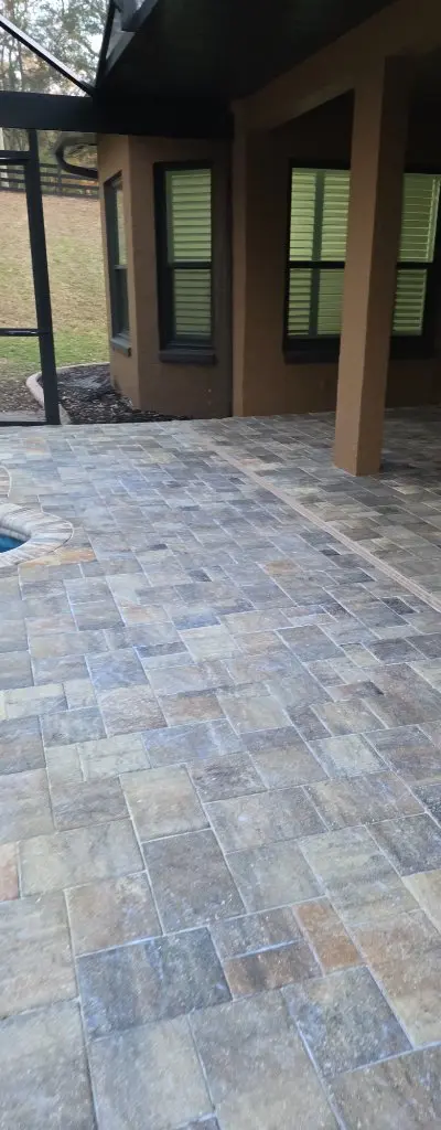 Pool paver cleaning after - Clermont FL