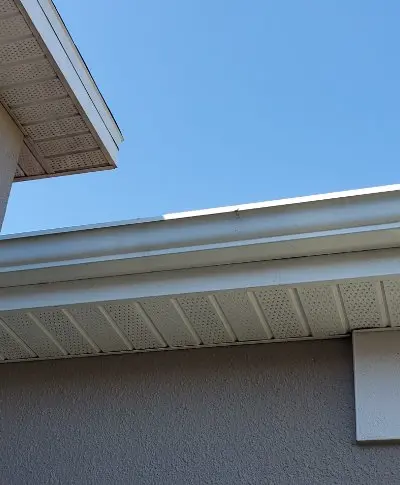 Gutter exterior cleaning before and after