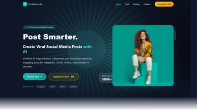 ViralPost AI – Social Media Post Generator template preview