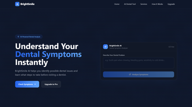 BrightSmile – Dental Symptom Checker template preview