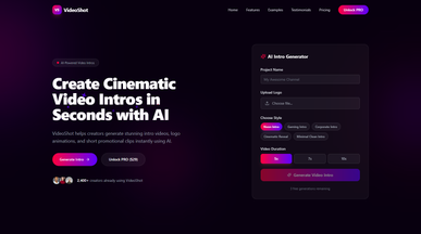 VideoShot template preview