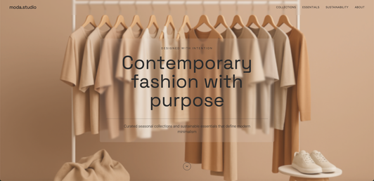Moda Studio app template built with Base44