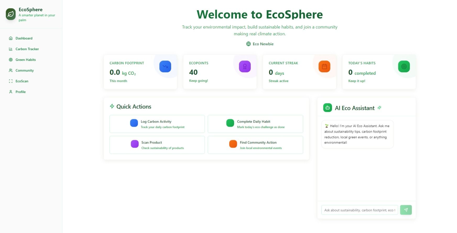 EcoSphere template preview